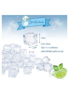 Y&D Clear Acrylic Ice Cubes Fake Artificial Chunk for Photography Display Decorative 3 cm Rock Vase Fillers and Table Decorating  - Image 2
