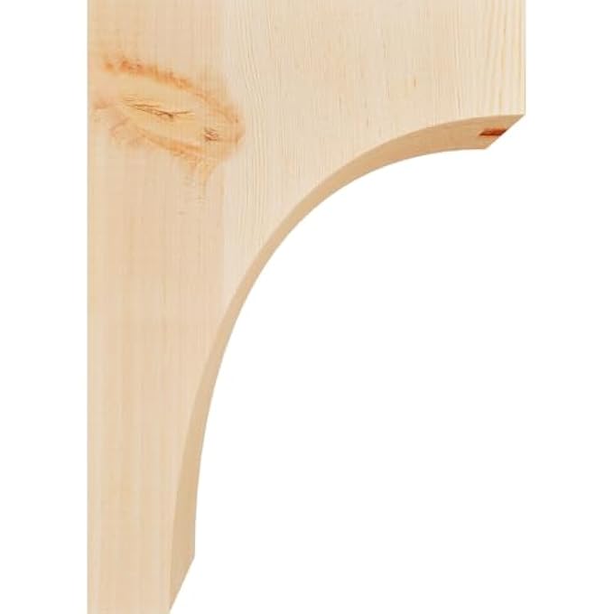 COR06X14X22HUN01RWR HUNTINGTON ROUGH SAWN CORBEL W/BACKPLATE RUSTIC WOOD CORBELS, 6"W X 14"D X 22"H, WESTERN RED CEDAR - Image 3