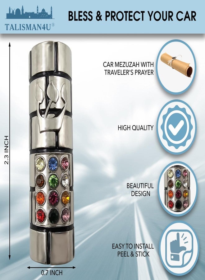 Talisman4U Protection CAR MEZUZAH with Travelers Prayer Scroll Hoshen Mezuza from Jerusalem Art Judaica Gift - Image 2