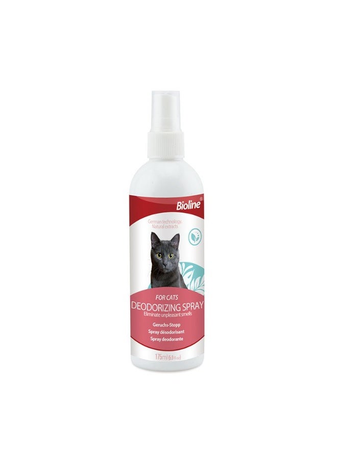Bioline spray ٌRefreshing, safe formula for Deodorizing unpleasant odors For Cat 175 ml - Image 1