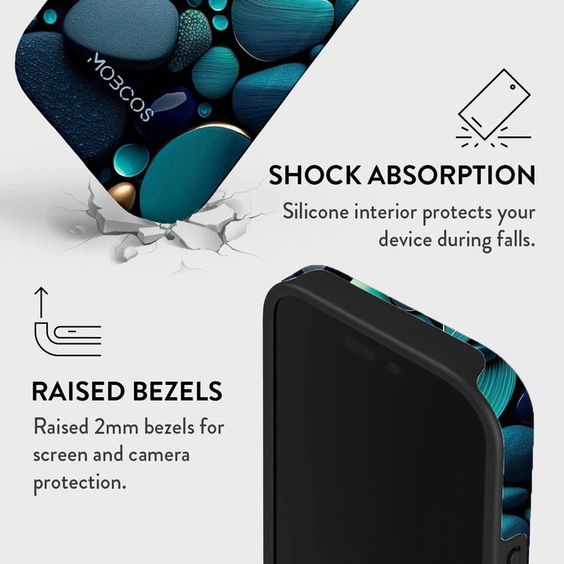 موبكوس جراب Mobcos Ocean Drift المميز لهاتف iPhone 17 Pro Max، متوافق مع غطاء صلب مزدوج الطبقات مع حماية من السيليكون - غطاء مقاوم للخدوش والصدمات - Image 3