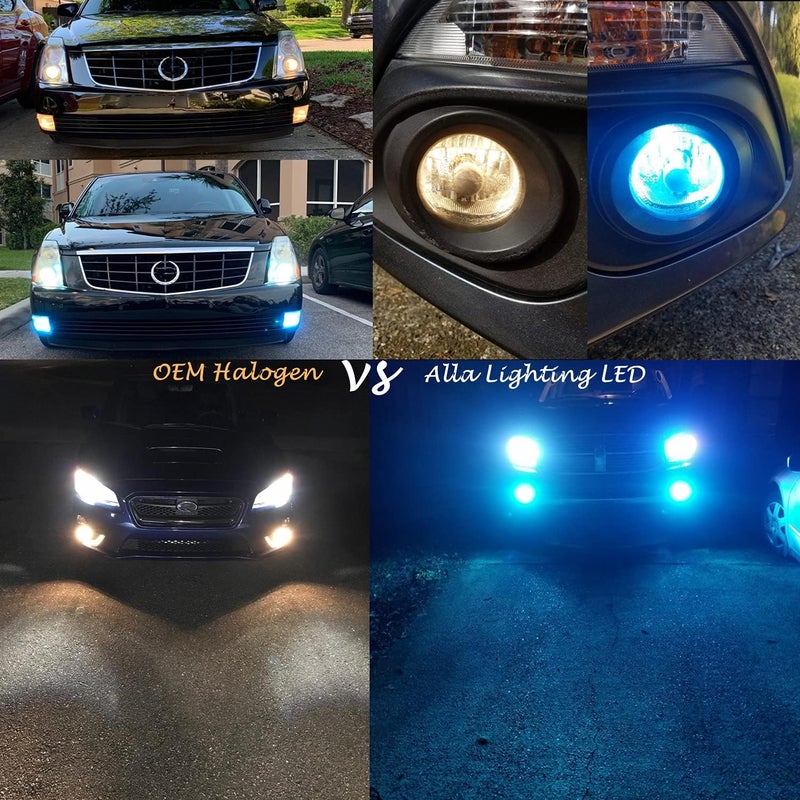 Alla Lighting H10 LED Fog Light Bulb, 9145 9140 ETI 56-SMD 3800 Lumens 8000K Ice Blue - Image 4