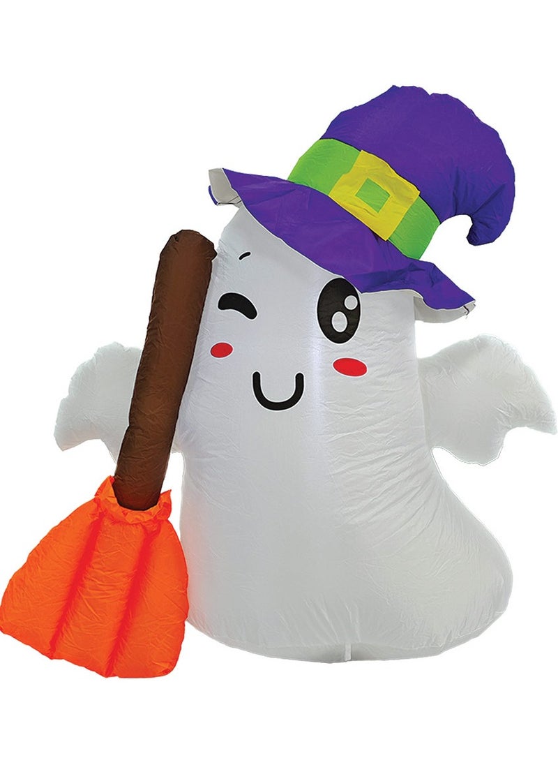 ماد_تويز 3.5 قدم من ديكورات Ghost Spooky Fun الودية القابلة للنفخ لحفلة الهالوين الداخلية والخارجية ولأي مناسبة  - Image 1