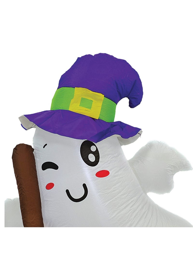 ماد_تويز 3.5 قدم من ديكورات Ghost Spooky Fun الودية القابلة للنفخ لحفلة الهالوين الداخلية والخارجية ولأي مناسبة  - Image 3