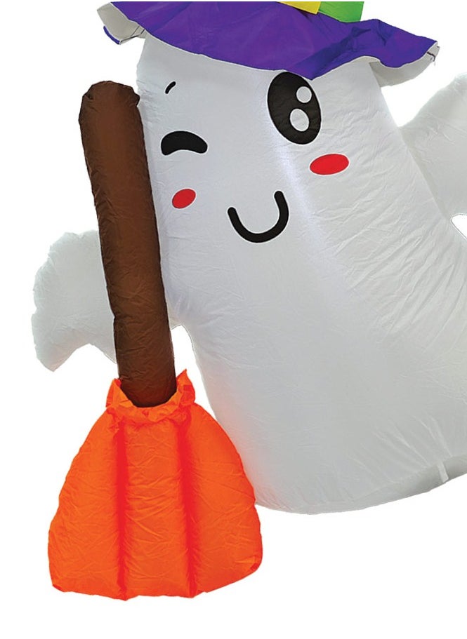 ماد_تويز 3.5 قدم من ديكورات Ghost Spooky Fun الودية القابلة للنفخ لحفلة الهالوين الداخلية والخارجية ولأي مناسبة  - Image 4