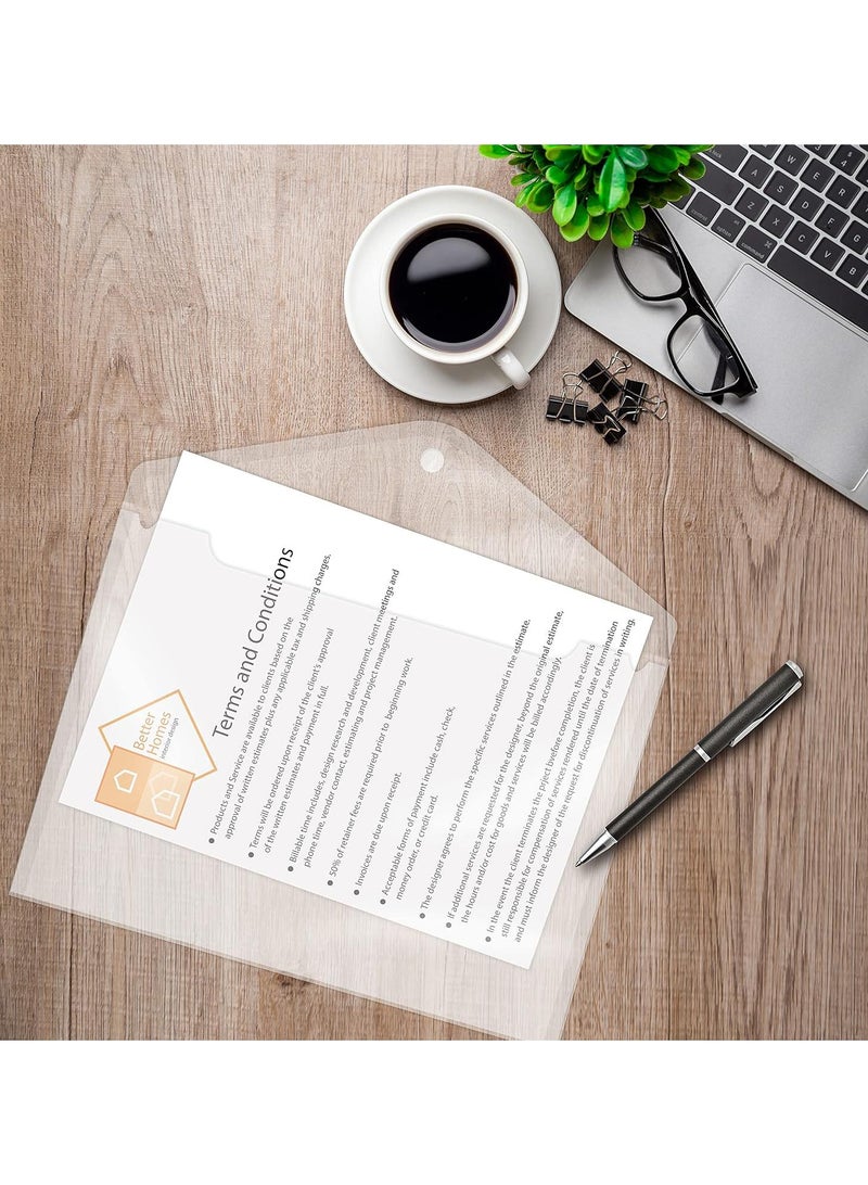 Y&D 10 Pieces Of Horizontal Button A4 Data Storage Bag - Image 3