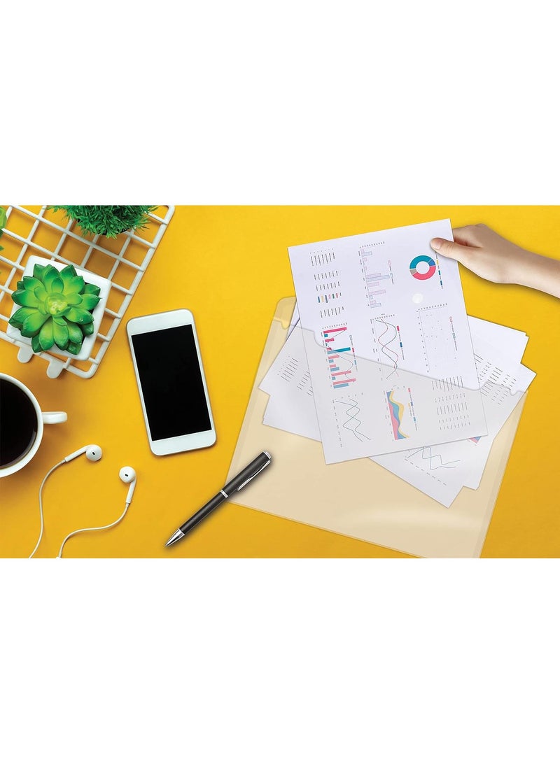 Y&D 10 Pieces Of Horizontal Button A4 Data Storage Bag - Image 2