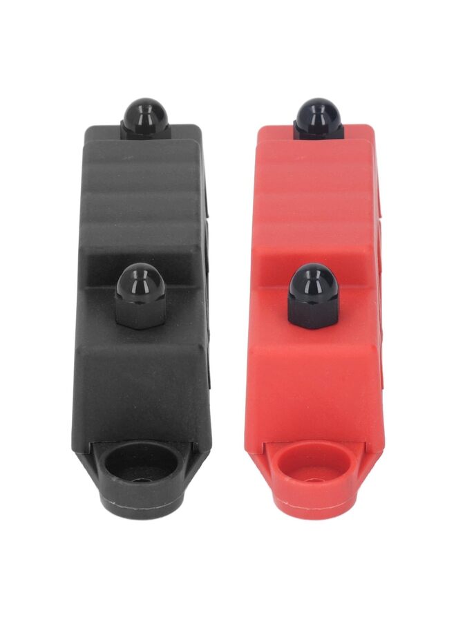2PCS Bus bar 12V Power Distribution Blocks 250A Busbar 4 x 3/8" Terminal Studs M8 Screws  Busbar with Cover Power Distribution Blocks for Marine, Automotive, Solar Wiring  - Image 5
