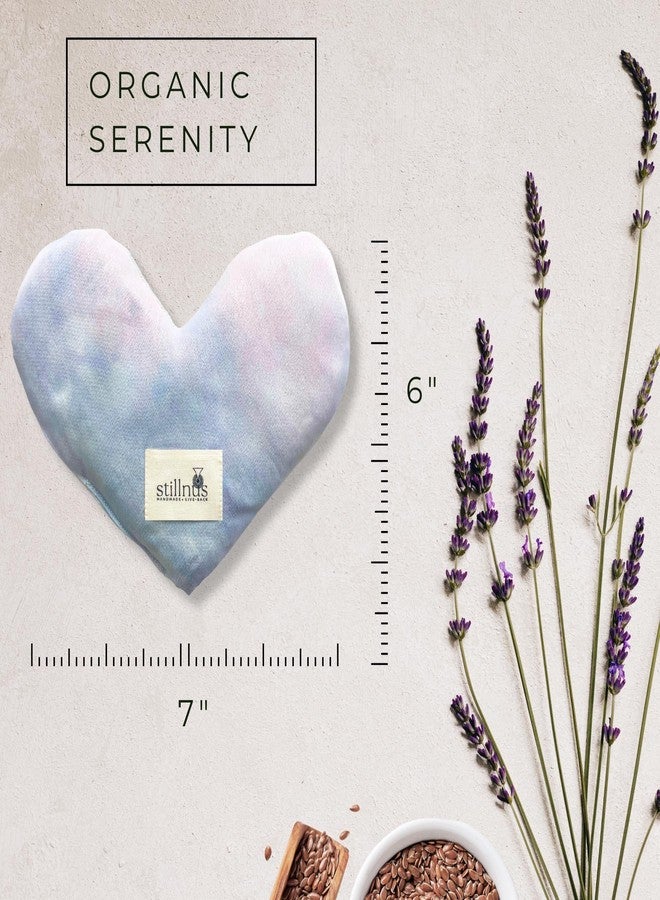 Stillnus Weighted Heart Eye Pillow - Hand-Dyed in Sky Tones with Organic Lavender & Flaxseed - Relaxation Gift for Women, Meditation Tool, Mindful Rest, Cooling Eye Mask, Wellness Self-Care Kit - Image 5