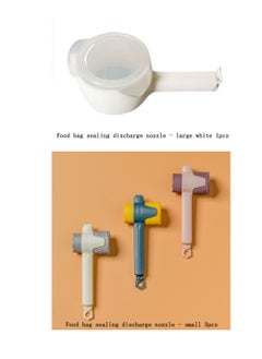 Generic Food seal clamp set with pouring spout, Durable Plastic Clips for Food Storage, Bag Clips with Pour Spout, Seal and Pour Bag Clip for Food  - Image 1