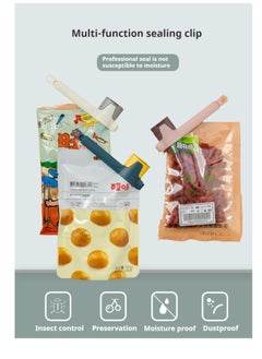 Generic Food seal clamp set with pouring spout, Durable Plastic Clips for Food Storage, Bag Clips with Pour Spout, Seal and Pour Bag Clip for Food  - Image 5