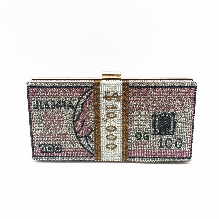 Canli Full Diamond Small Square Bag Dollar Bag Dress Evening Bag Diamond Dollar Bag Clutc Hbag - Image 4