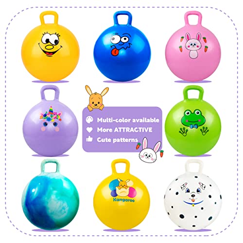 EVERICH TOY كرة قفز EVERICH، ألعاب قفز وحيد القرن للأطفال، كرة قفز بقطر 18 بوصة مع مقبض، كرة قفز قابلة للنفخ باللون الأرجواني، هدايا للأطفال من الأولاد والبنات - Image 5
