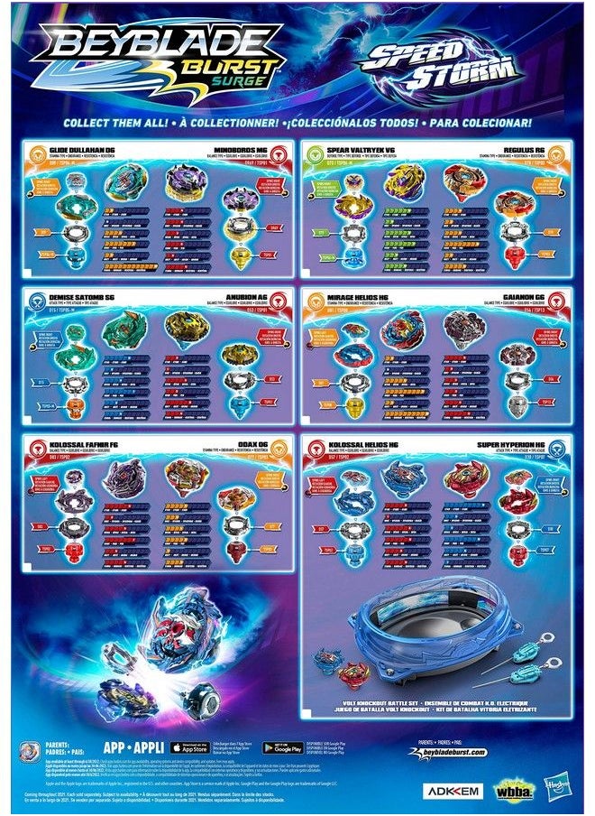 BeyBlade - Burst Surge Speedstorm Spear Valtryek V6 And Regulus R6 Spinning Top Dual Pack 2 Battling Game Top Toy For Kids Ages 8 And Up - Image 1