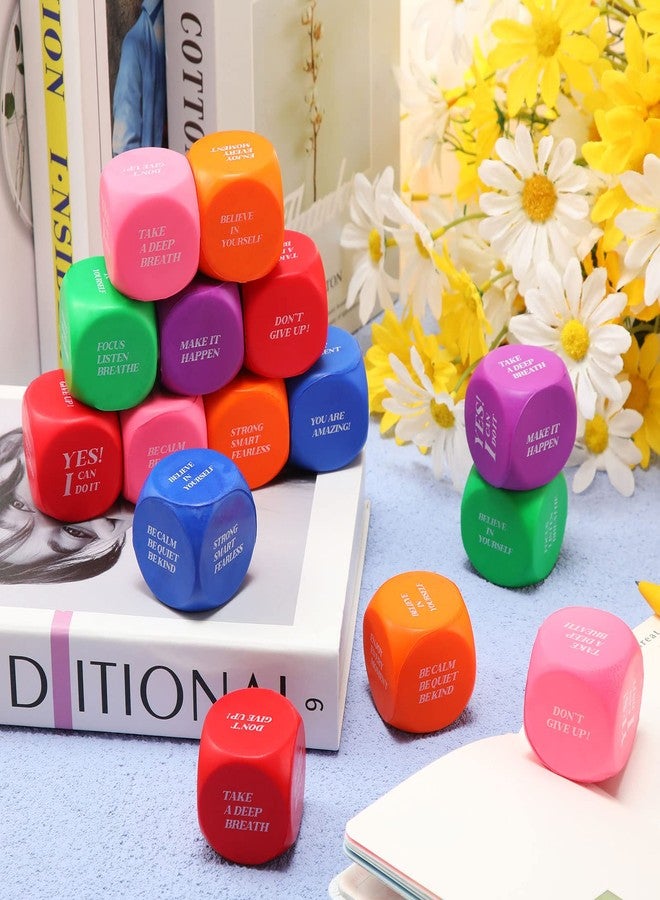 Jerify 30 Pcs Motivational Stress Ball Bulk Quote Inspirational Foam Cubes Balls Stress Relief Employee Appreciation Gift for Coworkers Kids Adult Motivating Encouraging (Multi Colors) - Image 5