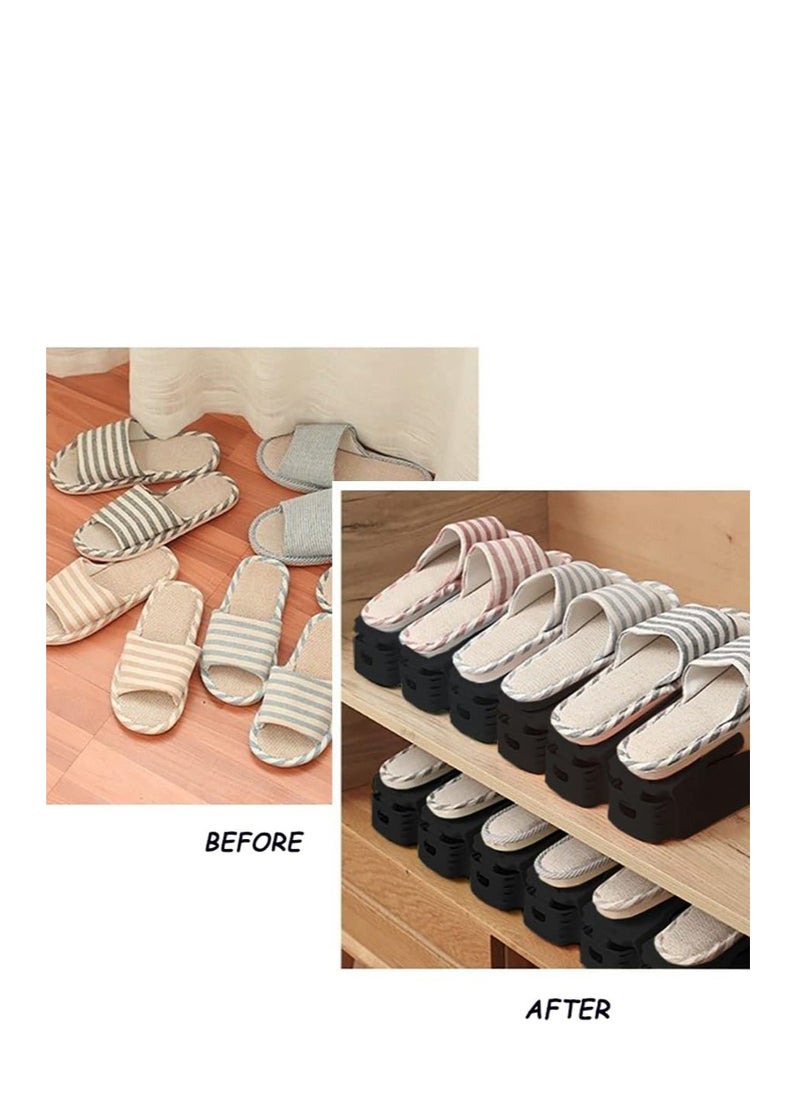 Generic - Shoe Slot Storage Box Adjustable Shoe Rack Save Space Suitable for High Low Heels, Sneakers and Sandals (10 Piece Set) - Image 1