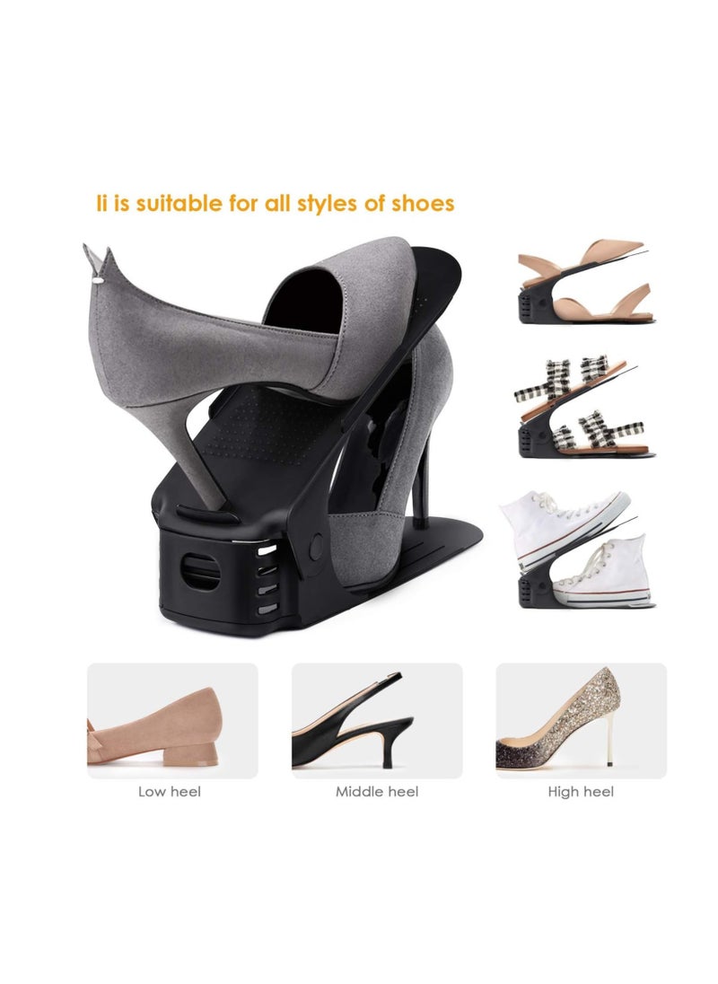 Generic - Shoe Slot Storage Box Adjustable Shoe Rack Save Space Suitable for High Low Heels, Sneakers and Sandals (10 Piece Set) - Image 1