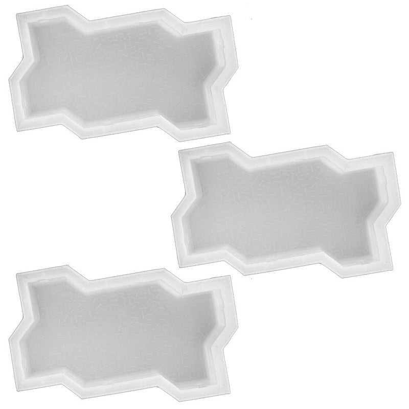 Reyal ZigzagUnipaver Block Mould Pack of 3 PLASTIC Make in India PP Mould Outdoor Paving Stone Maker - Image 1
