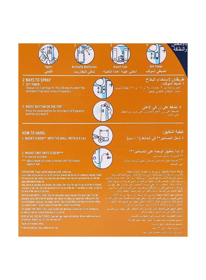 Glade Automatic Spray Holder With Elegant Amber & Oud Air Freshener Upto 60 Days Of Automatic Freshness 269 ML - Image 4