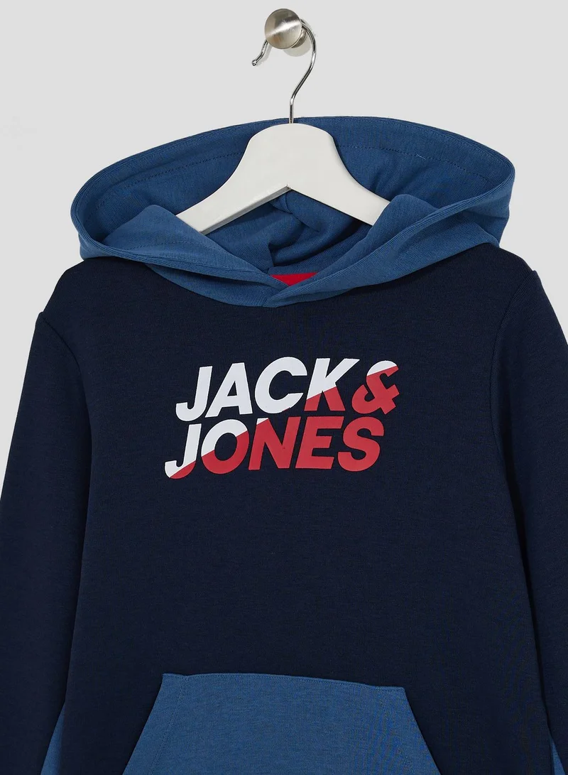 Jack & Jones Junior Youth Logo Hooded Sweatshirt