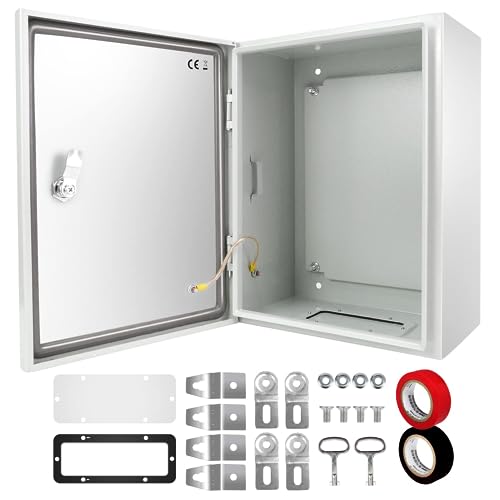 TOCRETOARE Outdoor Electrical Junction Box, 16x 12 x 8'' NEMA 4X Enclosure Box, Wall Mounted IP66 Waterproof & Dustproof Lockable Metal Junction Box - Image 1