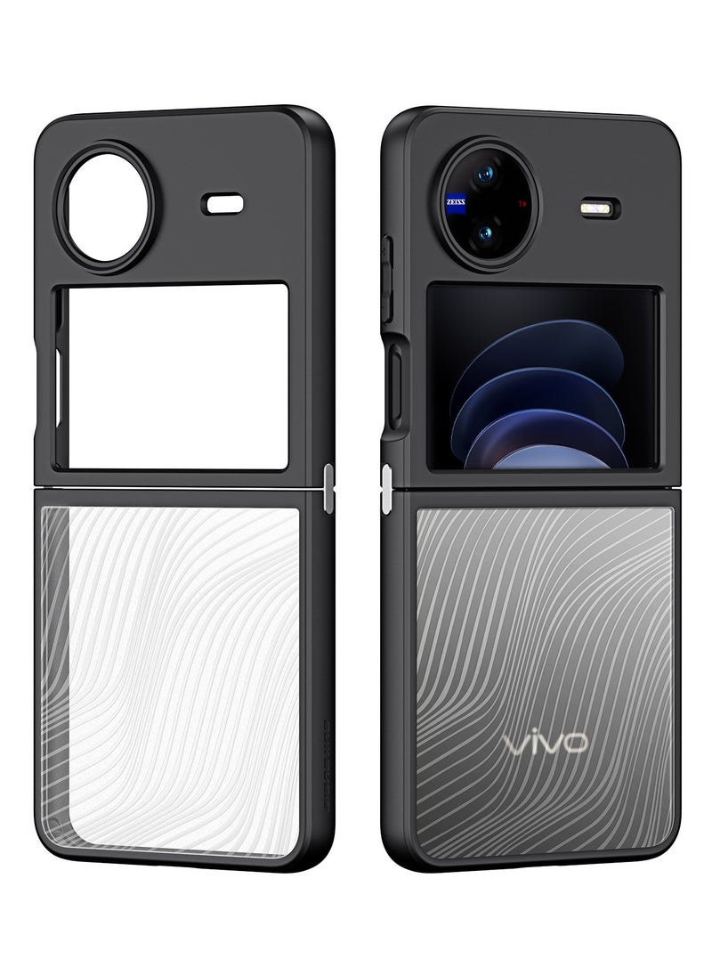 DUX DUCIS - DUX DUCIS Aimo Cover for the vivo X Flip mobile phone slim, transparent matte cover made of TPU, polycarbonate, polypropylene, silicone - black - Image 1