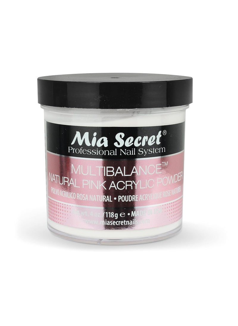 MIA SECRET - Mia Secret Acrylic Powder Multi Balance Natural Pink - 4 Oz - Image 1
