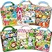 Kalysky 6 Set Reusable Sticker Books for Toddlers 13 24 Kids 3D Puffy Stickers Dinosaurs Forest Town Pets Construction Insects Sticker Activity Books - Image 3