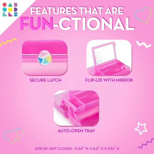 Caboodles On-The- Go Girl, Bubblegum Marble, 13.38x8.88x6.5 Inch (Pack of 1) - Image 5