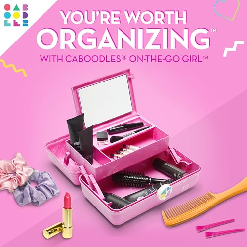 Caboodles On-The- Go Girl, Bubblegum Marble, 13.38x8.88x6.5 Inch (Pack of 1) - Image 2