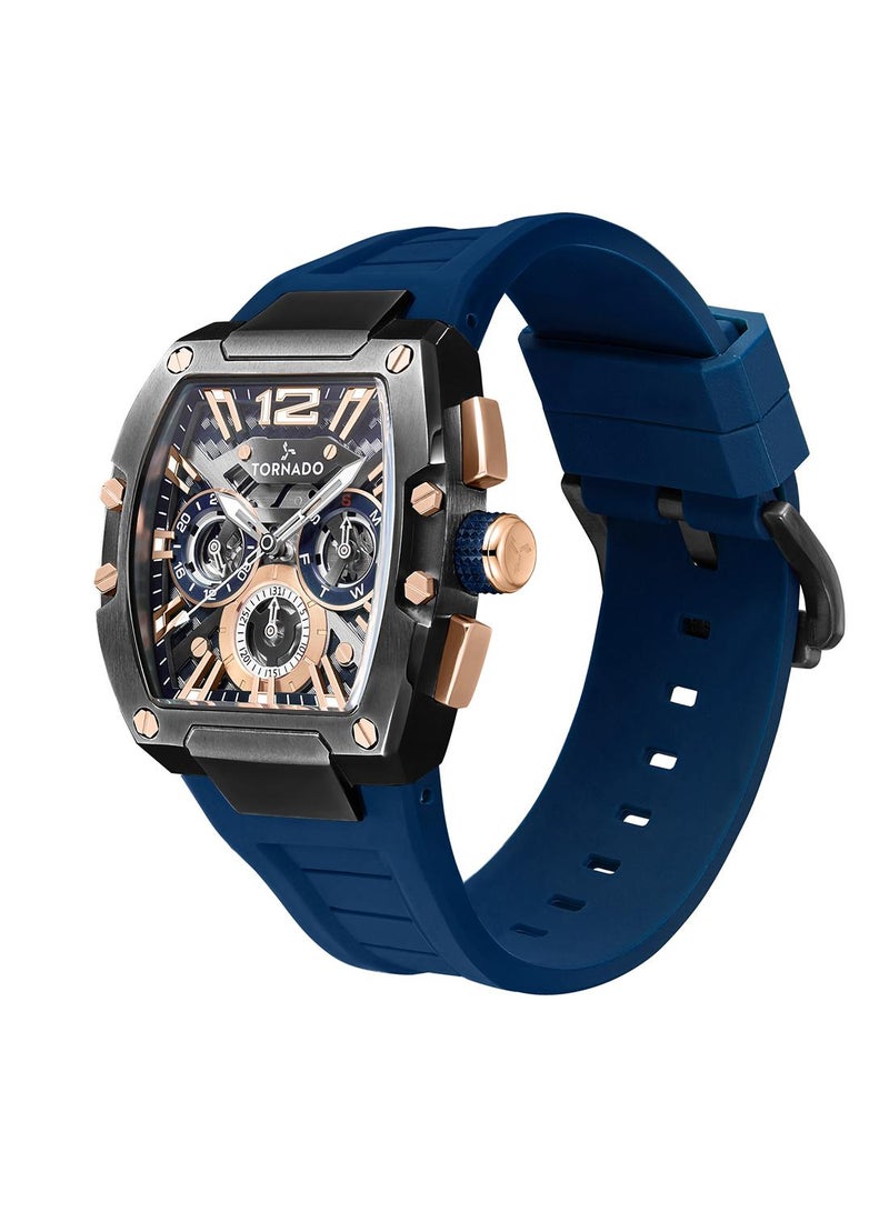 TORNADO Men's Silicone Multi Function Watch T23105-BSNNK - 43x54 mm - Image 2