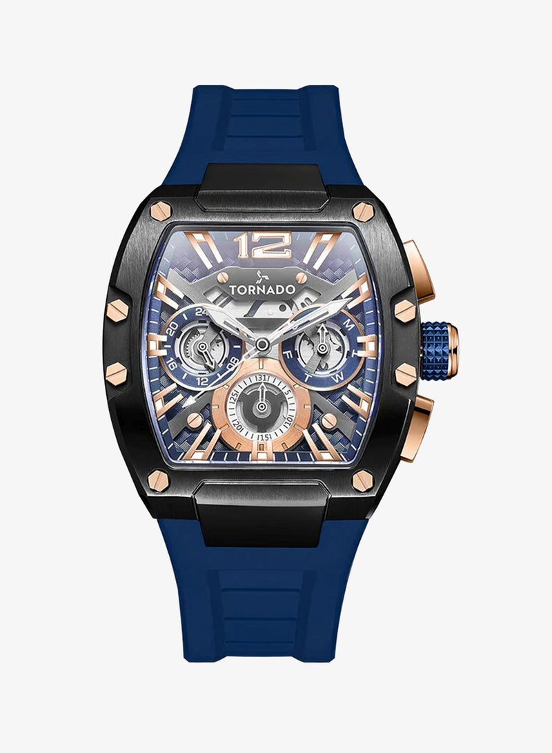 TORNADO Men's Premium Flexible & Durable Silicone Multi Function Watch T23105-BSNNK - 43mm mm - Image 1