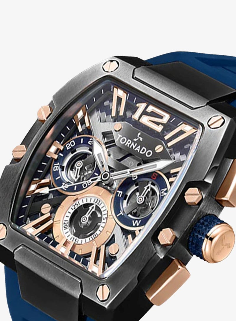 TORNADO Men's Premium Flexible & Durable Silicone Multi Function Watch T23105-BSNNK - 43mm mm - Image 4