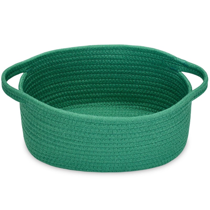ABenkle Small Woven Baskets 12x8x5 Rope Baby Toy Storage Basket with Handle Durable Gift Basket Empty for Graduation Easter Christmas - Image 2