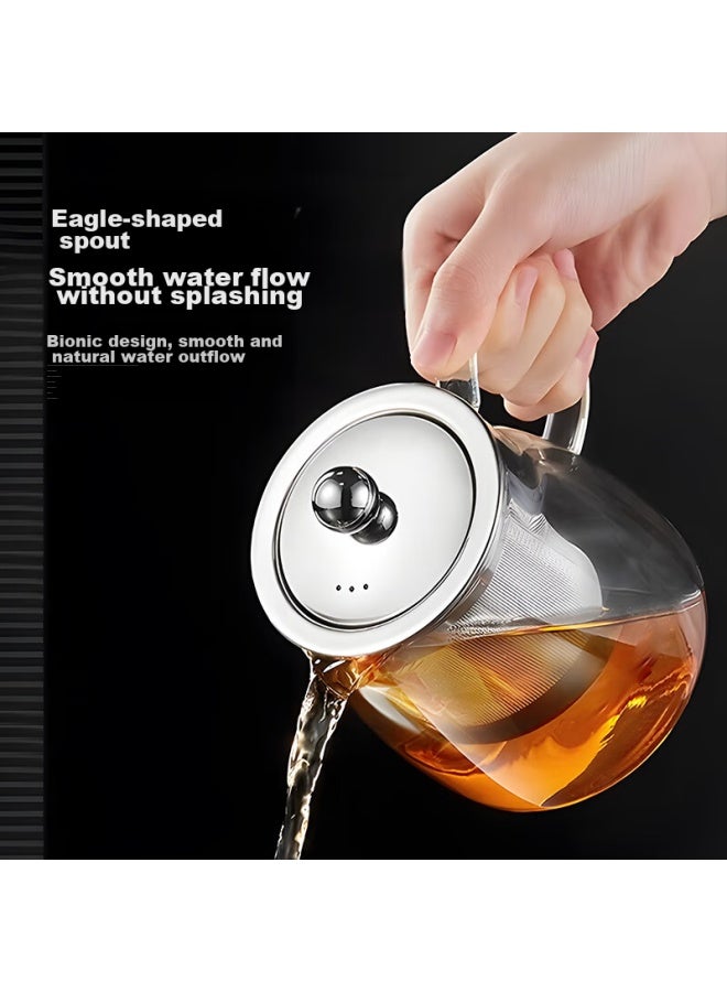 JD.com Jd Jingzao Teapot, Heat-resistant Glass Tea Brewing Set, Elegant Cup, Electric Ceramic Stove Water Kettle, 650ml - Image 3