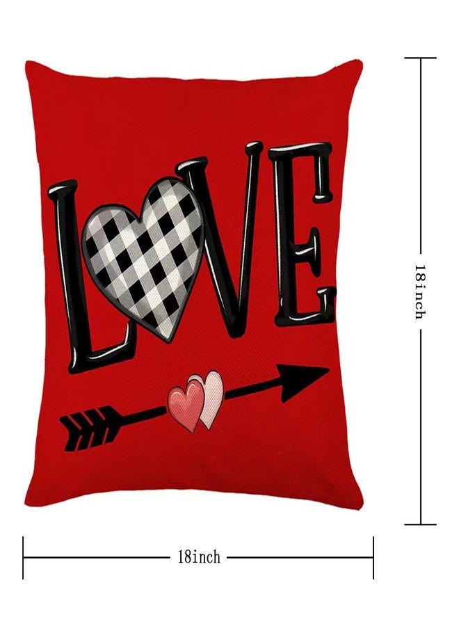 Hongsome Plaid Heart Pillow Cover - Image 2