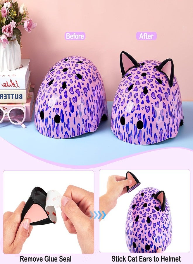 FIODAY Kids Helmet, Bike Helmets for Kids 8-14 with Knee Pads and Elbow Pads Wrist Guards, Youth Girls Adjustable Bike Helmet with DIY Cat Ears Skateboard Helmet for Scooter Skating Cycling,Purple - Image 5