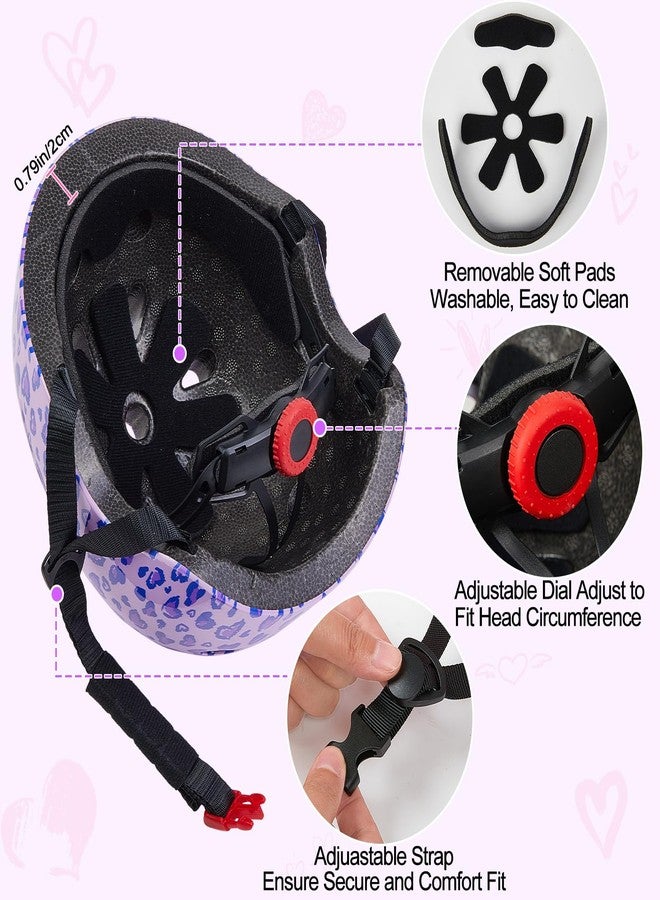 FIODAY Kids Helmet, Bike Helmets for Kids 8-14 with Knee Pads and Elbow Pads Wrist Guards, Youth Girls Adjustable Bike Helmet with DIY Cat Ears Skateboard Helmet for Scooter Skating Cycling,Purple - Image 4
