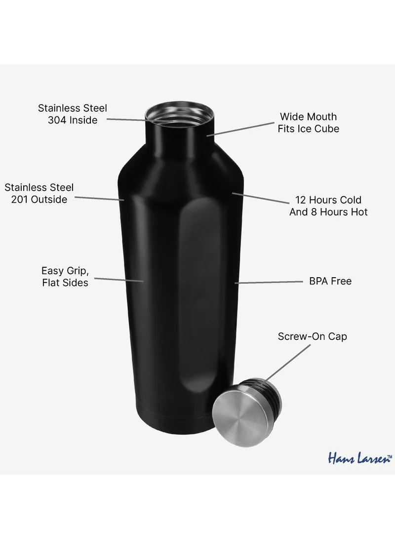 Hans Larsen Vacuum Insulated Stainless Steel Water Bottle 450 ml