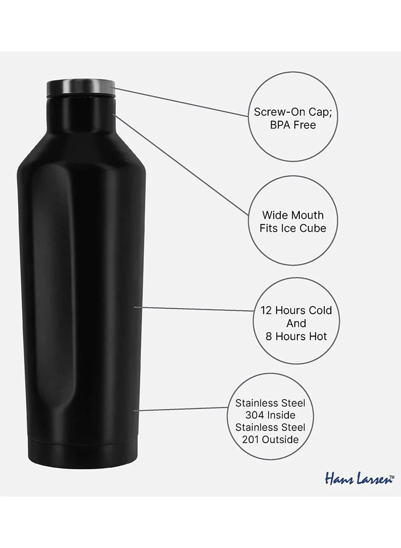 Hans Larsen Vacuum Insulated Stainless Steel Water Bottle 450 ml