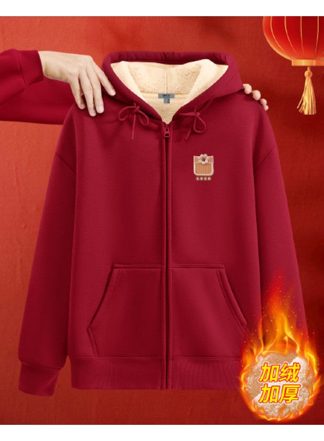 Flying in the snow Hooded Sweatshirt Women's Jacket 2026 Autumn Winter New Product Petite Junior High School Student Loose Casual Fleece Clothing - Image 1