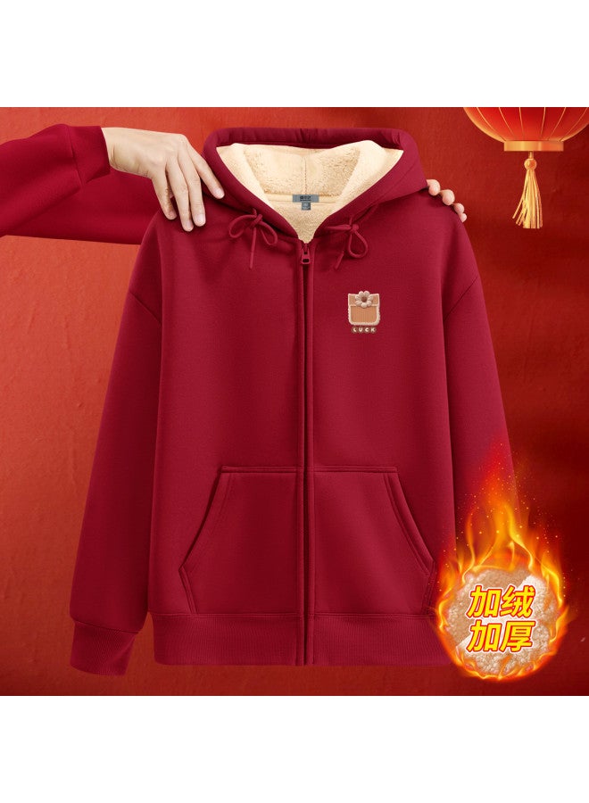 Flying in the snow Hooded Sweatshirt Women's Jacket 2026 Autumn Winter New Product Petite Junior High School Student Loose Casual Fleece Clothing - Image 2