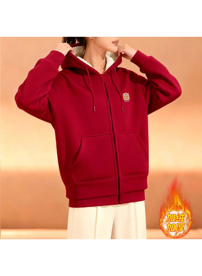 Flying in the snow Hooded Sweatshirt Women's Jacket 2026 Autumn Winter New Product Petite Junior High School Student Loose Casual Fleece Clothing - Image 3