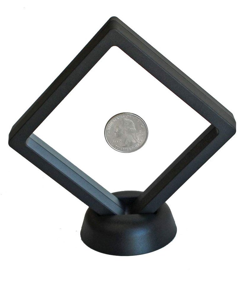 DisplayGifts Challenge Coin Display Case Stand 3D Floating Display Stand Holder, Can Also Hold Medallion Medal Military Coin Poker Chip and Arrowhead Artifacts - Image 3