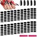 Maitys 20 Sheets 280 Pieces Black Nail Wraps Self Adhesive Full Cover Nail Polish Stickers False Decals Manicure Stickers for Girls WomenCool Style - Image 2
