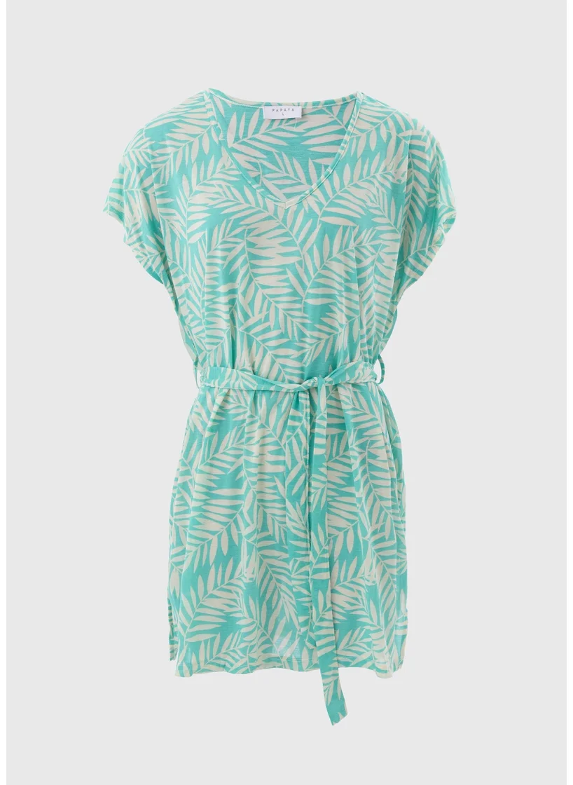 Matalan Turquoise Leaf Kaftan