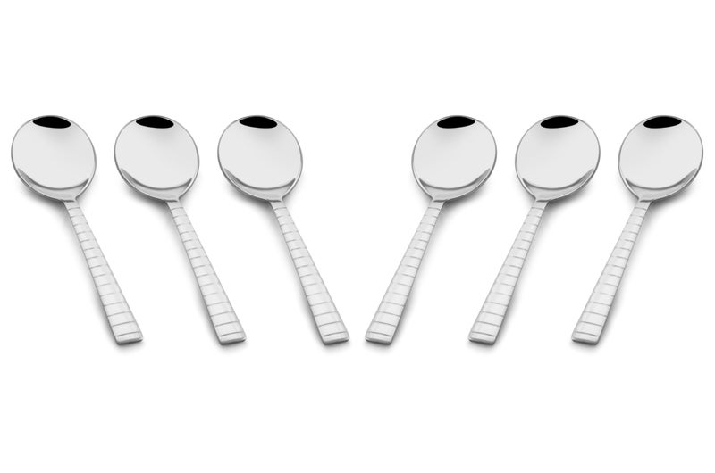 Shapes Zack Stainless Steel Serving Spoon for Home/Kitchen, Set of 6 Pcs. (20 cm.) - Image 1