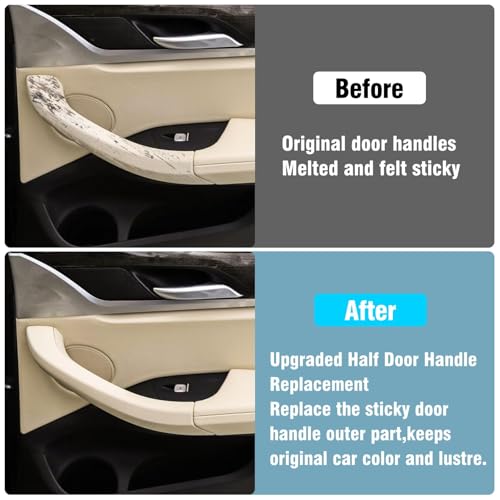 Jaronx Compatible with BMW X3 G01X4 G02 Door Handle Cover Replacement 1PCS Right FrontRear Interior Door Handle Outer Covers for X3 G01 20172024 X4 G02 20182024 NOT Leather Material - Image 3