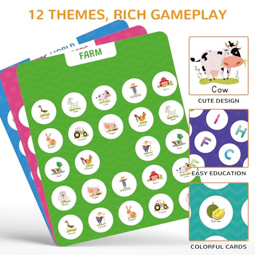 ABERLLS Matching Memory Game for Kids Age 3 4 5 6 7 8 Year Old, Travel Toy for Boys Girls, Wooden Board Game, Road Trip Essentials for Toddler, Airplane/ Car/ Camping Activity, Ideal Christmas, Birthday Gifts - Image 4