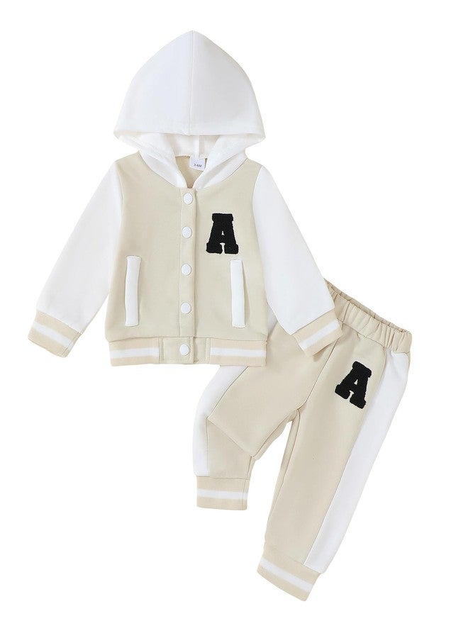 Saeaby 12-18 Month Baby Girl Clothes Fall Infant Outfit 3D Pattern Pullover Hoodie Khaki Pant Winter Clothing Sweat Suit Set 1 Year Old Girl Outfit - Image 1